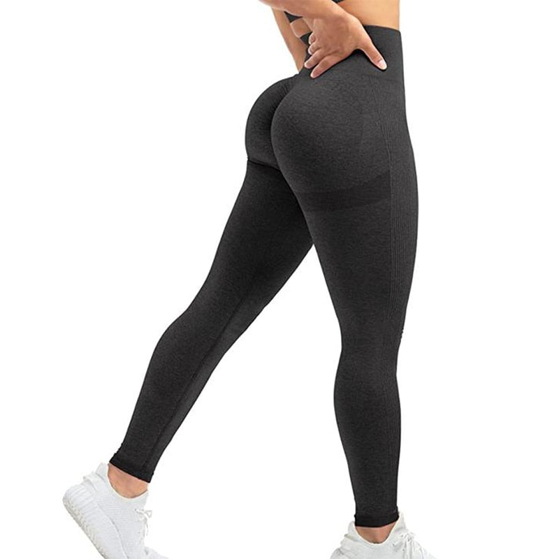 40 # Fitness Mulheres Leggings Boe Cintura Alta Sólida Push Up Treino  Legging Sexy Calça Magra Leggins Mujer Mulheres De $315,57